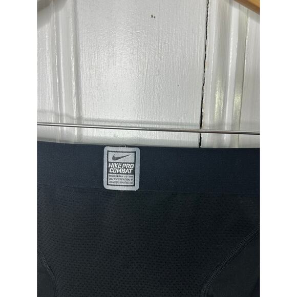 Nike Pro Combat  Black Compression Tights Pants Men's Large - Picture 4 of 5